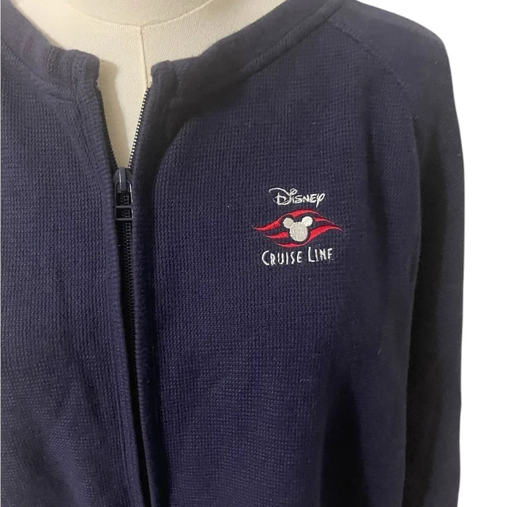 Disney Cruise Line Jacket Blue Embroidered Size Medium